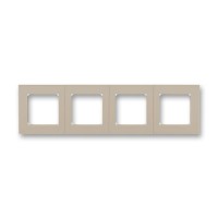 Рамка 4 поста ABB LEVIT, кофе макиато // белый, 3901H-A05040 18W