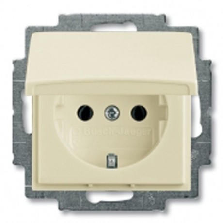 Розетка ABB BASIC55, скрытый монтаж, с заземлением, слоновая кость, 20 EUCKD-92-50