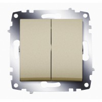 Выключатель 2-клавишный ABB COSMO, титан, 619-011400-202