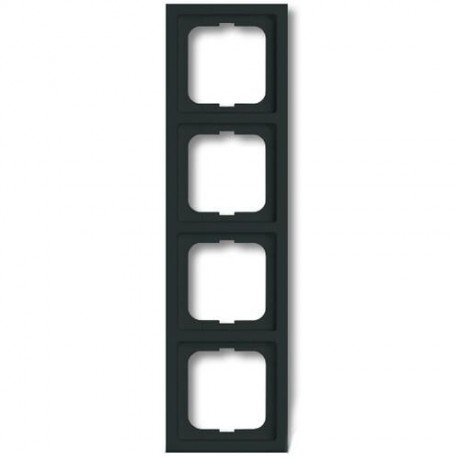 Рамка 4 поста ABB, черный, 1724-185
