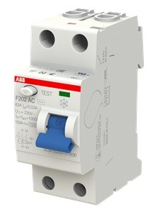 Устройства защитного отключения (УЗО) ABB F200AC 2P 63А, 30 мА ( AC ), F202 AC-63//0,03