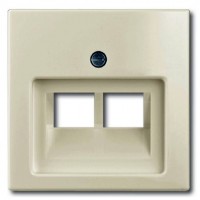 Накладка на розетку информационную ABB BASIC55, скрытый монтаж, chalet-white, 1803-02-96-507