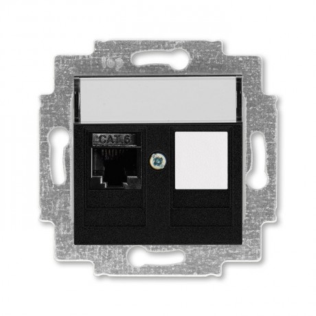 Розетка ABB LEVIT, скрытый монтаж, антрацит, 5014H-A61017 63W