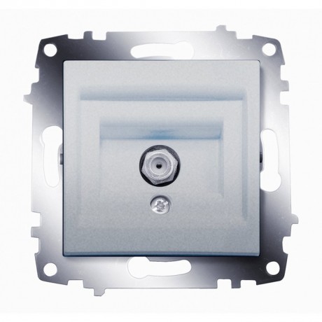 Розетка ABB COSMO, скрытый монтаж, алюминий, 619-011000-280