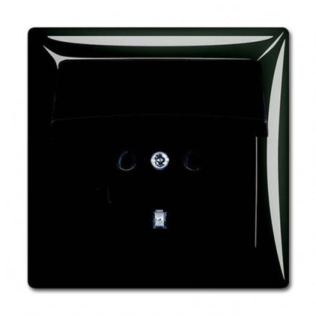 Розетка ABB BASIC55, скрытый монтаж, с заземлением, chateau-black, 20 EUCKD-95-507