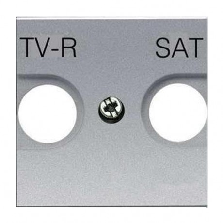 Накладка на розетку телевизионную ABB ZENIT, скрытый монтаж, серебристый, N2250.1 PL