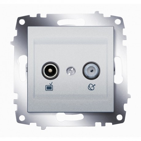 Розетка ABB COSMO, скрытый монтаж, алюминий, 619-011000-290