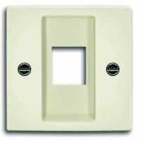 Накладка на розетку информационную ABB BASIC55, скрытый монтаж, слоновая кость, 2561-92-507