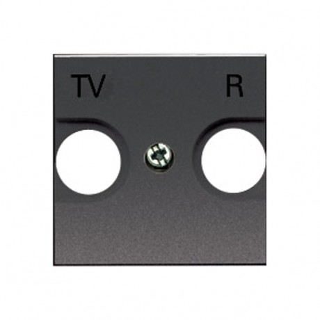 Накладка на розетку телевизионную ABB ZENIT, скрытый монтаж, антрацит, N2250.8 AN