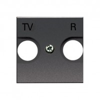 Накладка на розетку телевизионную ABB ZENIT, скрытый монтаж, антрацит, N2250.8 AN