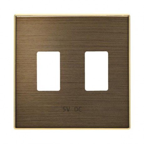 Накладка на розетку USB ABB SKY, скрытый монтаж, античная латунь, 8585.3 OE