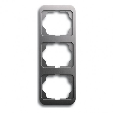 Рамка 3 поста ABB ALPHA NEA, вертикальная, платина, 1733-20