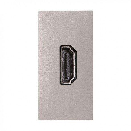 Механизм розетки ABB ZENIT, скрытый монтаж, серебристый, N2155.6 PL