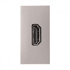 Механизм розетки ABB ZENIT, скрытый монтаж, серебристый, N2155.6 PL