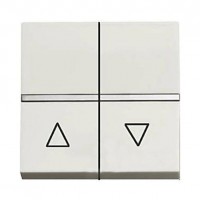 Выключатель для жалюзи 2-клавишный кнопочный ABB ZENIT, механический, альпийский белый, N2244 BL