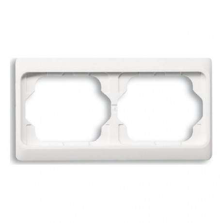 Рамка 2 поста ABB ALPHA EXCLUSIVE, горизонтальная, белый глянцевый, 1722 KA-24G