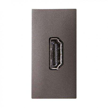 Механизм розетки ABB ZENIT, скрытый монтаж, антрацит, N2155.6 AN