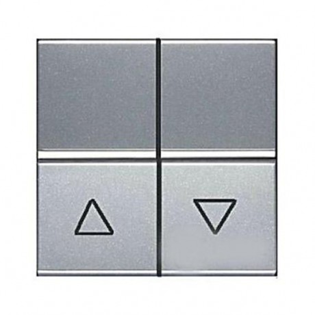 Выключатель для жалюзи 2-клавишный кнопочный ABB ZENIT, механический, серебристый, N2244 PL