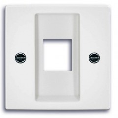Накладка на розетку информационную ABB BASIC55, скрытый монтаж, альпийский белый, 2561-94-507