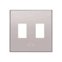 Накладка на розетку USB ABB SKY, скрытый монтаж, алюминий, 8585.3 PL