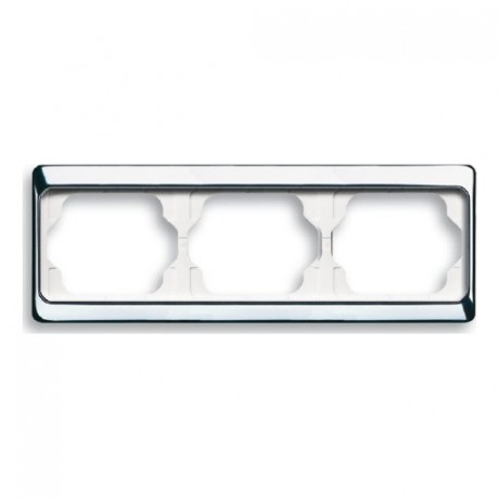 Рамка 3 поста ABB ALPHA EXCLUSIVE, горизонтальная, хром, 1723 KA-263