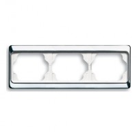 Рамка 3 поста ABB ALPHA EXCLUSIVE, горизонтальная, хром, 1723 KA-263