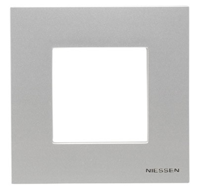 Рамка 1 пост ABB ZENIT, серебристый, N2271 PL