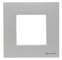 Рамка 1 пост ABB ZENIT, серебристый, N2271 PL