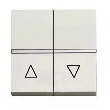 Выключатель для жалюзи 2-клавишный кнопочный ABB ZENIT, механический, альпийский белый, N2244.1 BL