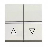 Выключатель для жалюзи 2-клавишный кнопочный ABB ZENIT, механический, альпийский белый, N2244.1 BL