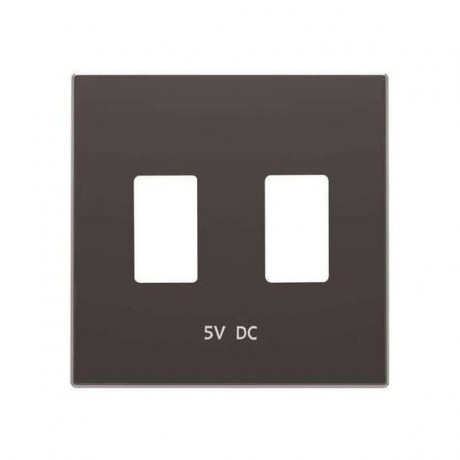 Накладка на розетку USB ABB SKY, скрытый монтаж, черный бархат, 8585.3 NS