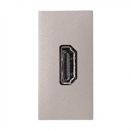 Механизм розетки ABB ZENIT, скрытый монтаж, серебристый, N2155.7 PL