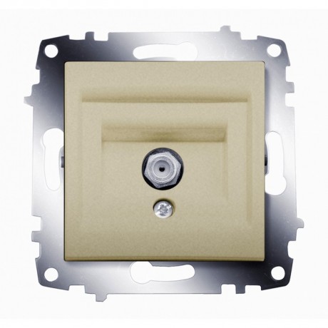 Розетка ABB COSMO, скрытый монтаж, титан, 619-011400-280