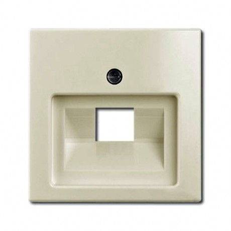 Накладка на розетку информационную ABB BASIC55, скрытый монтаж, chalet-white, 1803-96-507