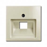 Накладка на розетку информационную ABB BASIC55, скрытый монтаж, chalet-white, 1803-96-507