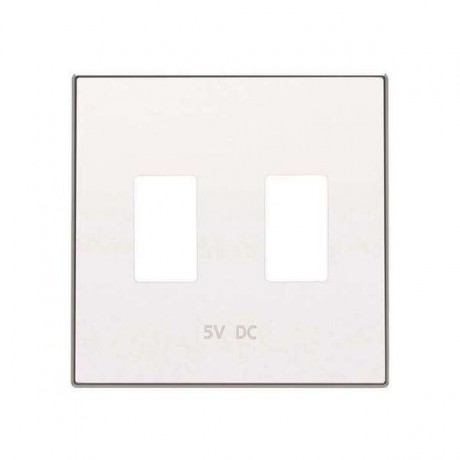 Накладка на розетку USB ABB SKY, скрытый монтаж, альпийский белый, 8585.3 BL