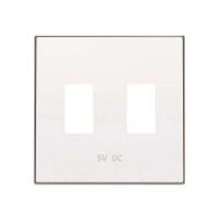 Накладка на розетку USB ABB SKY, скрытый монтаж, альпийский белый, 8585.3 BL