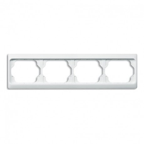 Рамка 4 поста ABB ALPHA EXCLUSIVE, горизонтальная, белый глянцевый, 1724 KA-24G