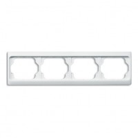 Рамка 4 поста ABB ALPHA EXCLUSIVE, горизонтальная, белый глянцевый, 1724 KA-24G