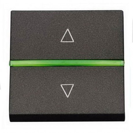 Выключатель для жалюзи 2-клавишный кнопочный ABB ZENIT, электронный, антрацит, N2261.2 AN