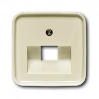 Накладка на розетку информационную ABB BUSCH-DURO, скрытый монтаж, слоновая кость, 1803-212