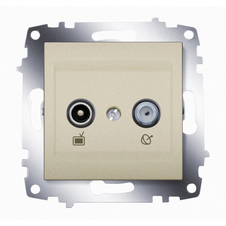 Розетка ABB COSMO, скрытый монтаж, титан, 619-011400-290