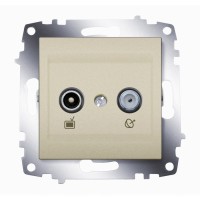 Розетка ABB COSMO, скрытый монтаж, титан, 619-011400-290