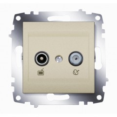 Розетка ABB COSMO, скрытый монтаж, титан, 619-011400-290