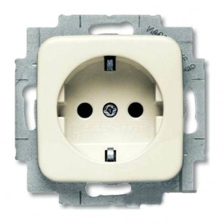 Розетка ABB BUSCH-DURO, скрытый монтаж, с заземлением, белый, 20 EUC-212-507