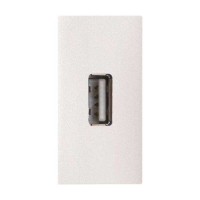 Механизм разъема USB ABB ZENIT, скрытый монтаж, альпийский белый, N2155.8 BL