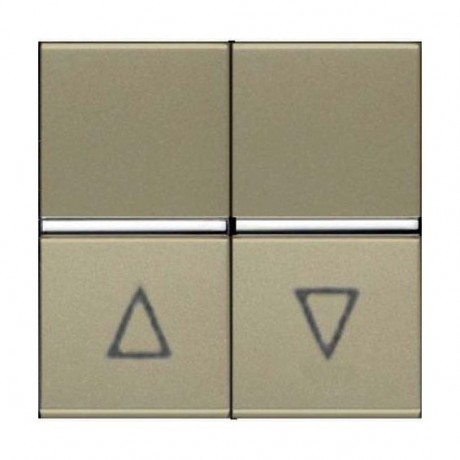 Выключатель для жалюзи 2-клавишный кнопочный ABB ZENIT, механический, шампань, N2244 CV