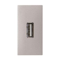 Механизм разъема USB ABB ZENIT, скрытый монтаж, серебристый, N2155.8 PL