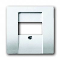 Накладка на мультимедийную розетку ABB, скрытый монтаж, альпийский белый, 1766-84-500