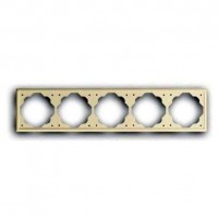 Рамка 5 постов ABB IMPULS, слоновая кость, 1725-72